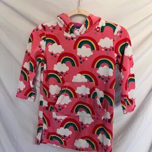Girls Boden rainbow print terry cloth minidress coverup size 6/7